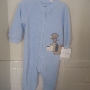Carter's 6 Mo. Terry Cloth Sleeper Monkey/Dog